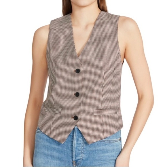 Steve Madden Houndstooth Vest Size L - Picture 1 of 8